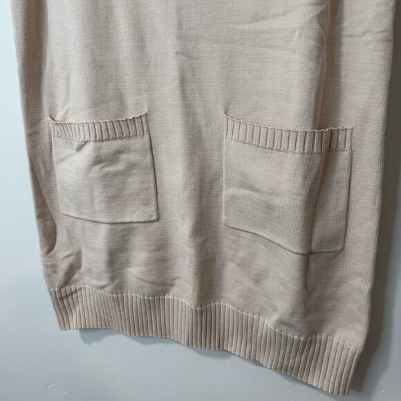 Show Me Your Mumu Women's Dexter Dress Sweater Polo Stretch Cream Large - Picture 4 of 8